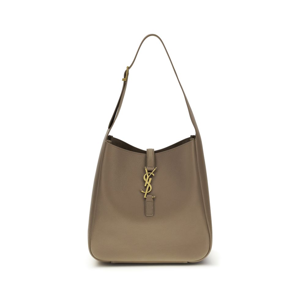 Saint Laurent Gray Calf Leather Bos Taurus Shoulder Bag