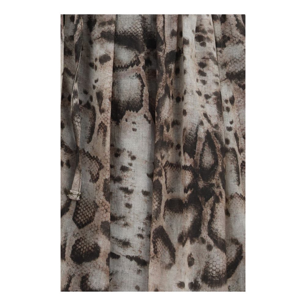 فستان كاجوال من القطن باللون البيج من بينكو