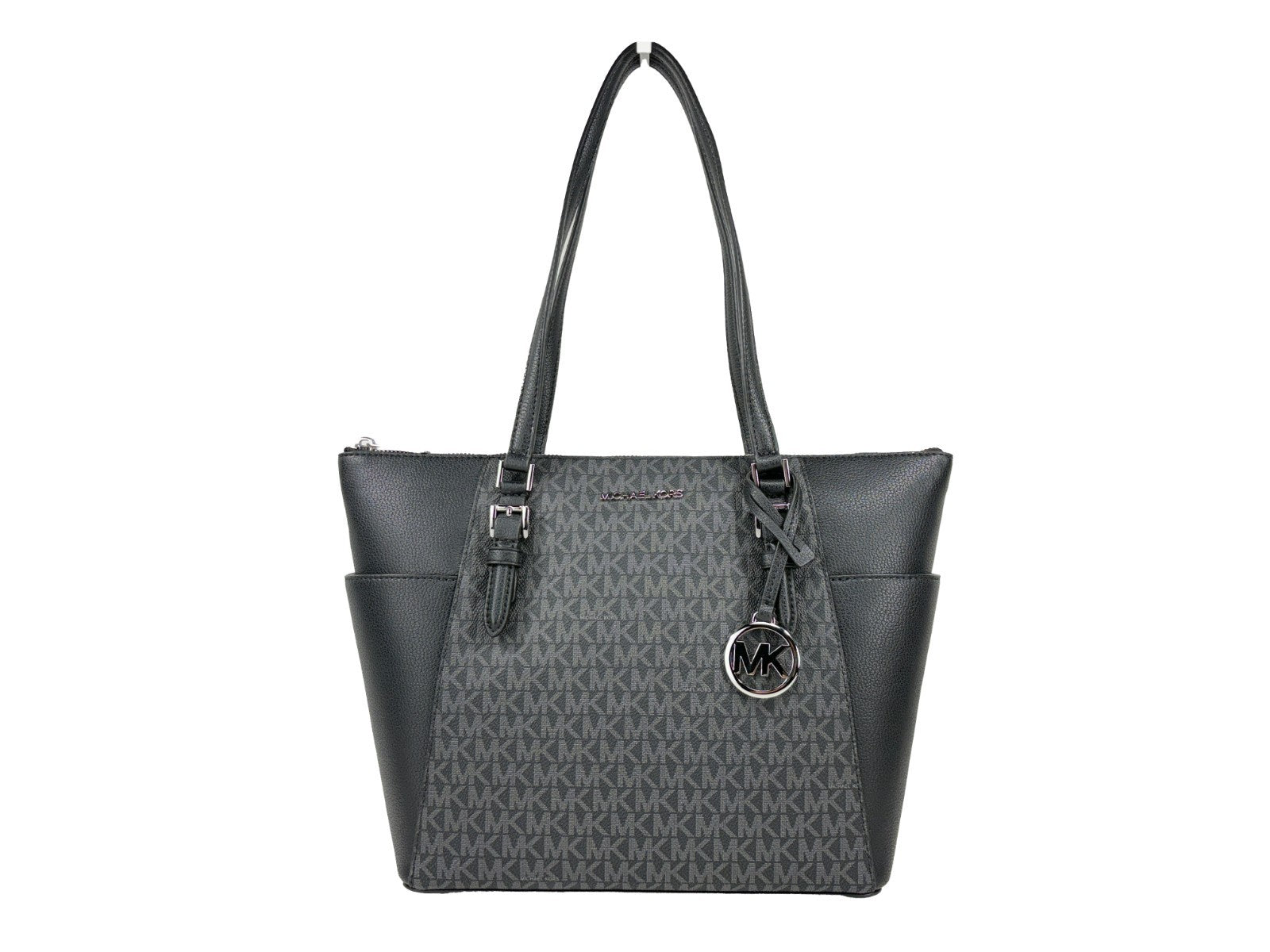 Michael Kors Charlotte Leather Top Zip Tote Bag