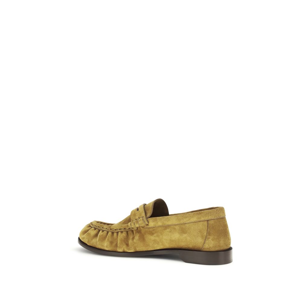 Saint Laurent Beige Calf Leather Bos Taurus Slip-On Loafers