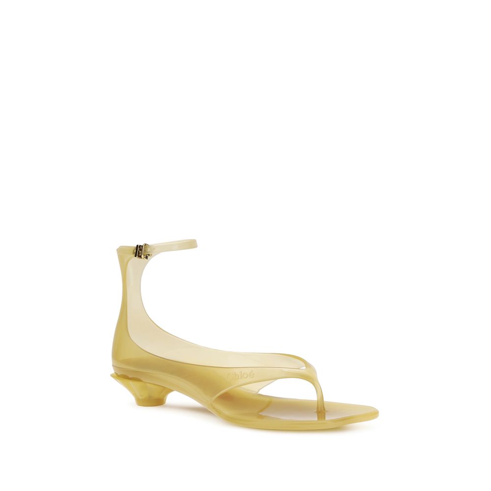 Chloé Beige Polyurethane Flat Sandals