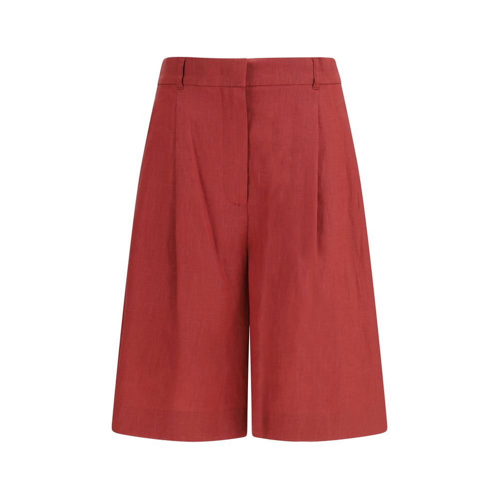Max Mara Multicolor Linen Bermuda Shorts