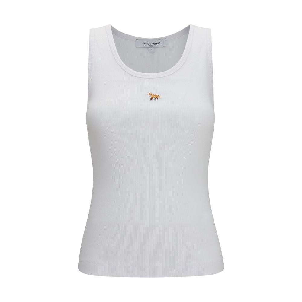 Maison Kitsuné White Cotton Tank Tops