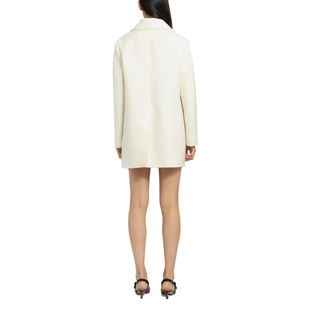 Prada White Wool Coat