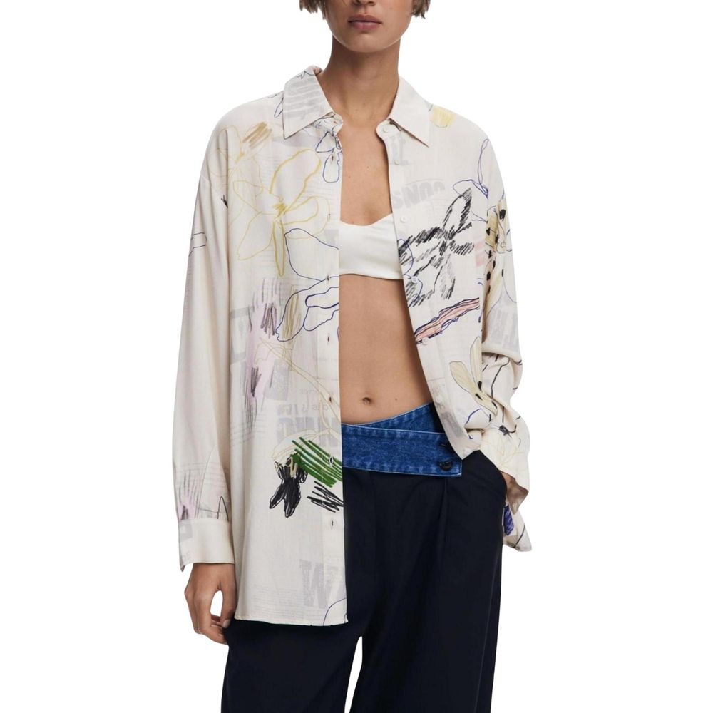 Desigual Beige Viscose Blouse