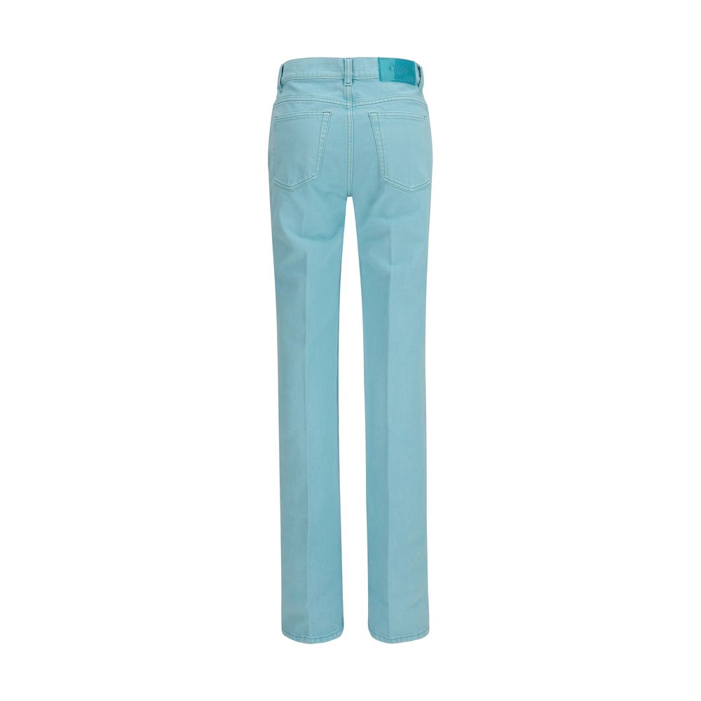 Chloé Blue Cotton Straight-Leg Jeans