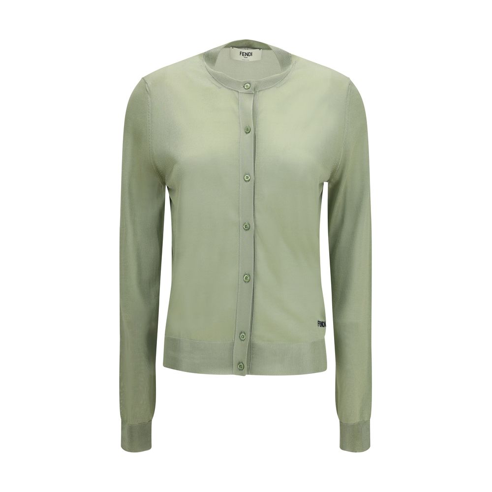 Fendi Bicolor Viscose Cardigan