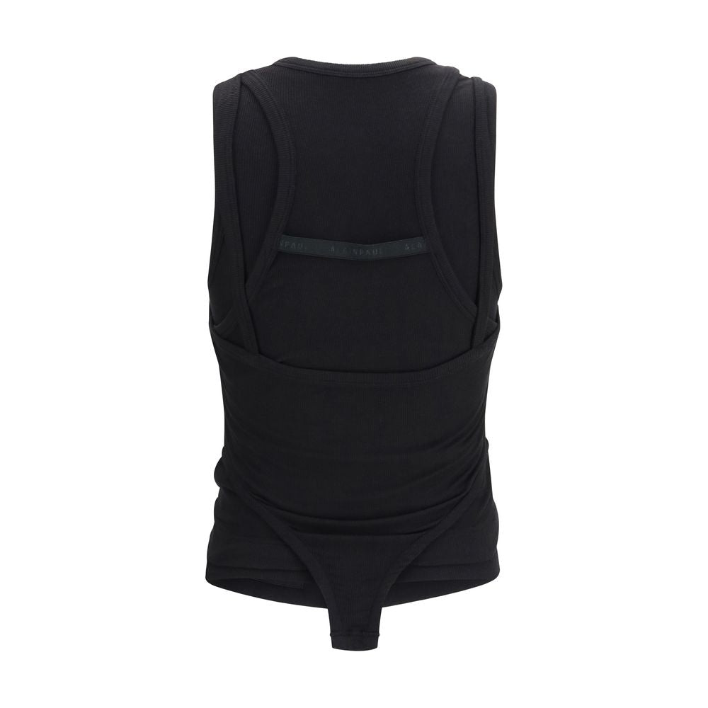 ALAINPAUL Black Lyocell Tank Tops