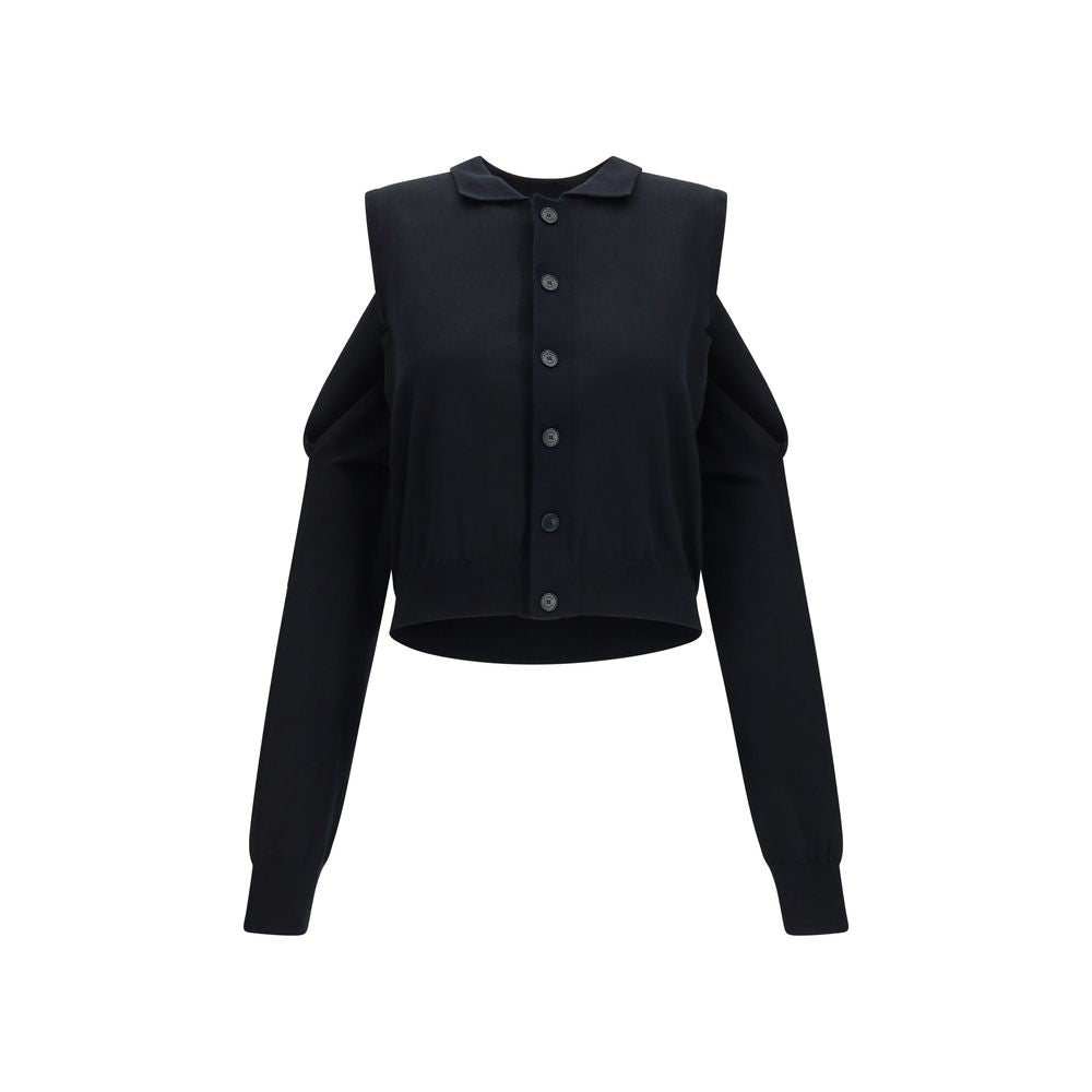 ALAINPAUL Black Cotton Cardigan