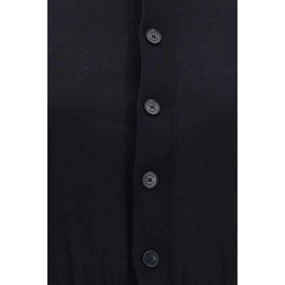 ALAINPAUL Black Cotton Cardigan