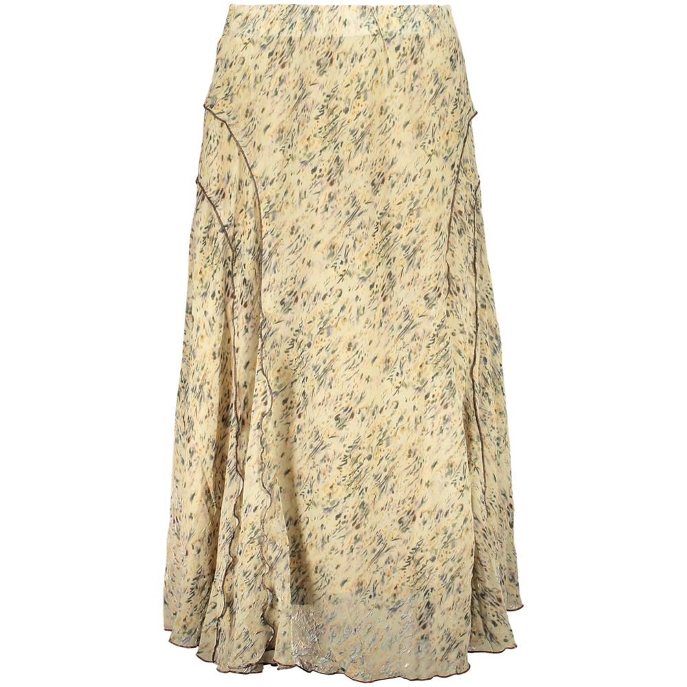 Desigual Beige Polyester Long Skirt