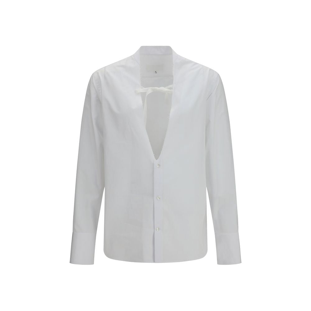 قميص Maison Margiela أبيض قطن