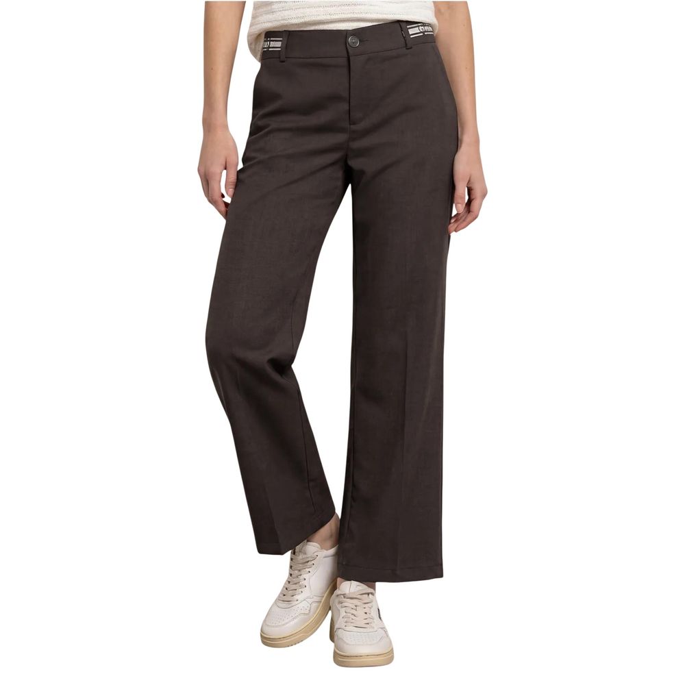 Street One Brown Viscose Casual Pants