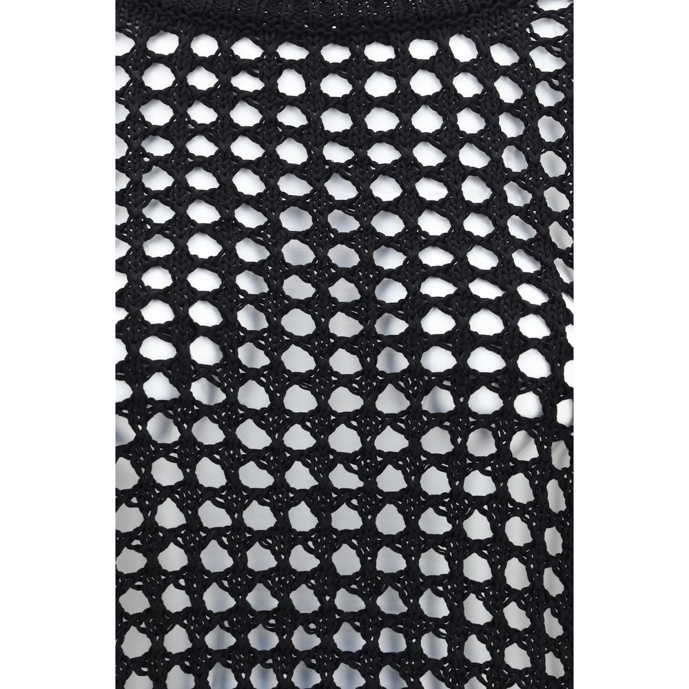 Max Mara Pure Black Linen Sweatshirt