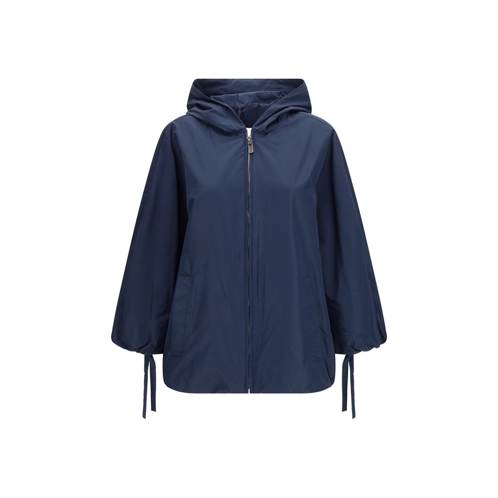 'S Max Mara Blue Polyester Trench Coat