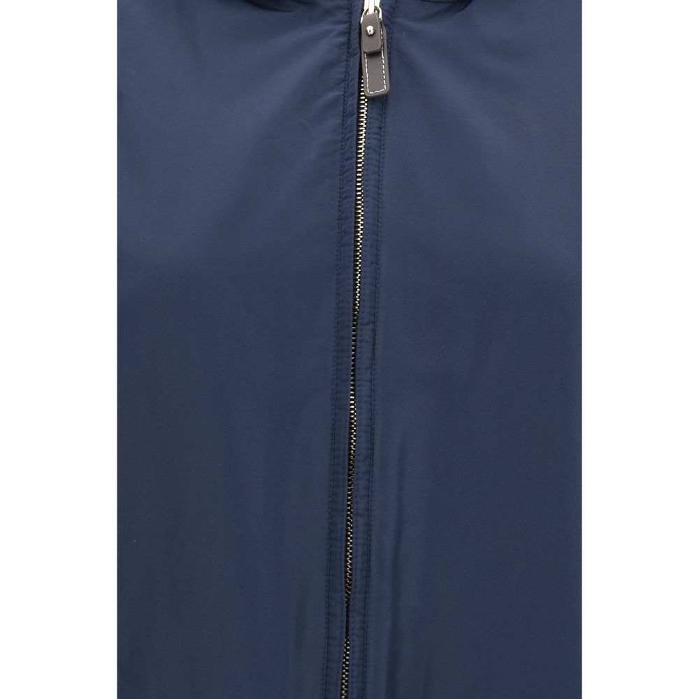 'S Max Mara Blue Polyester Trench Coat