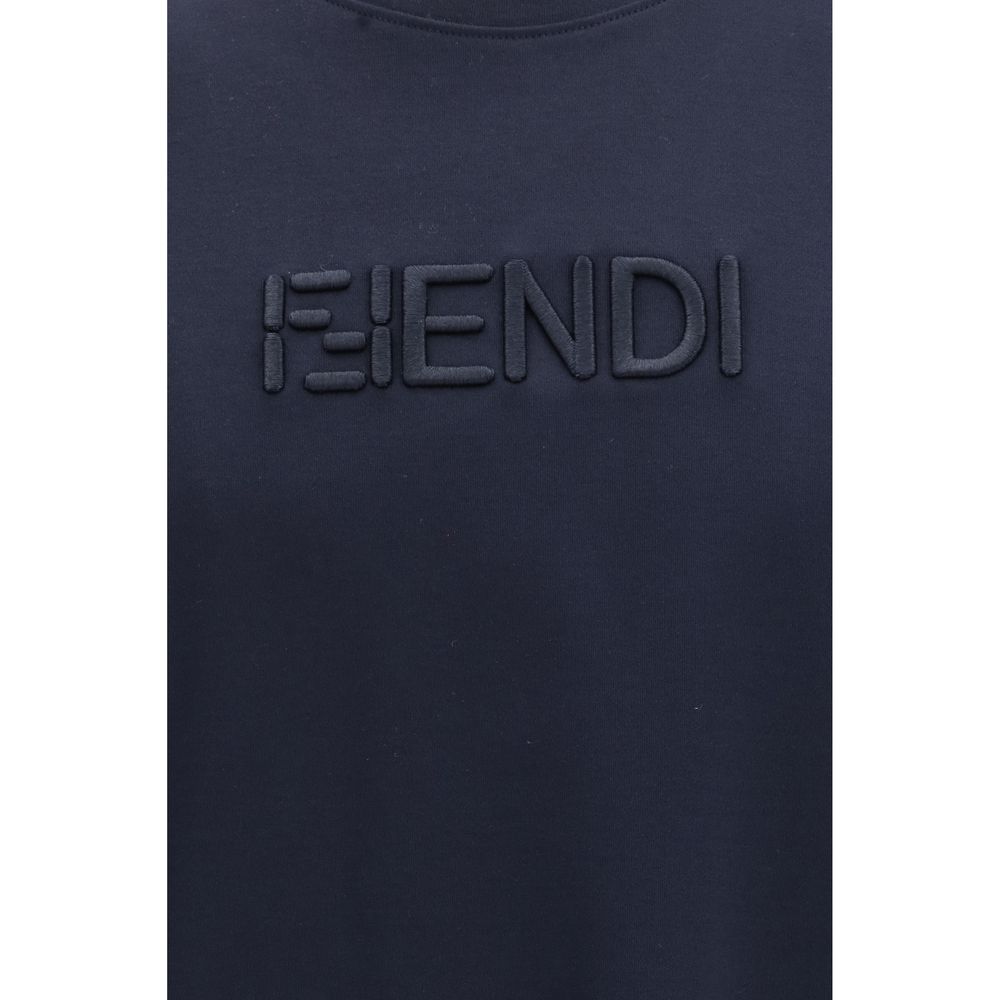 تي شيرت فندي أزرق قطني