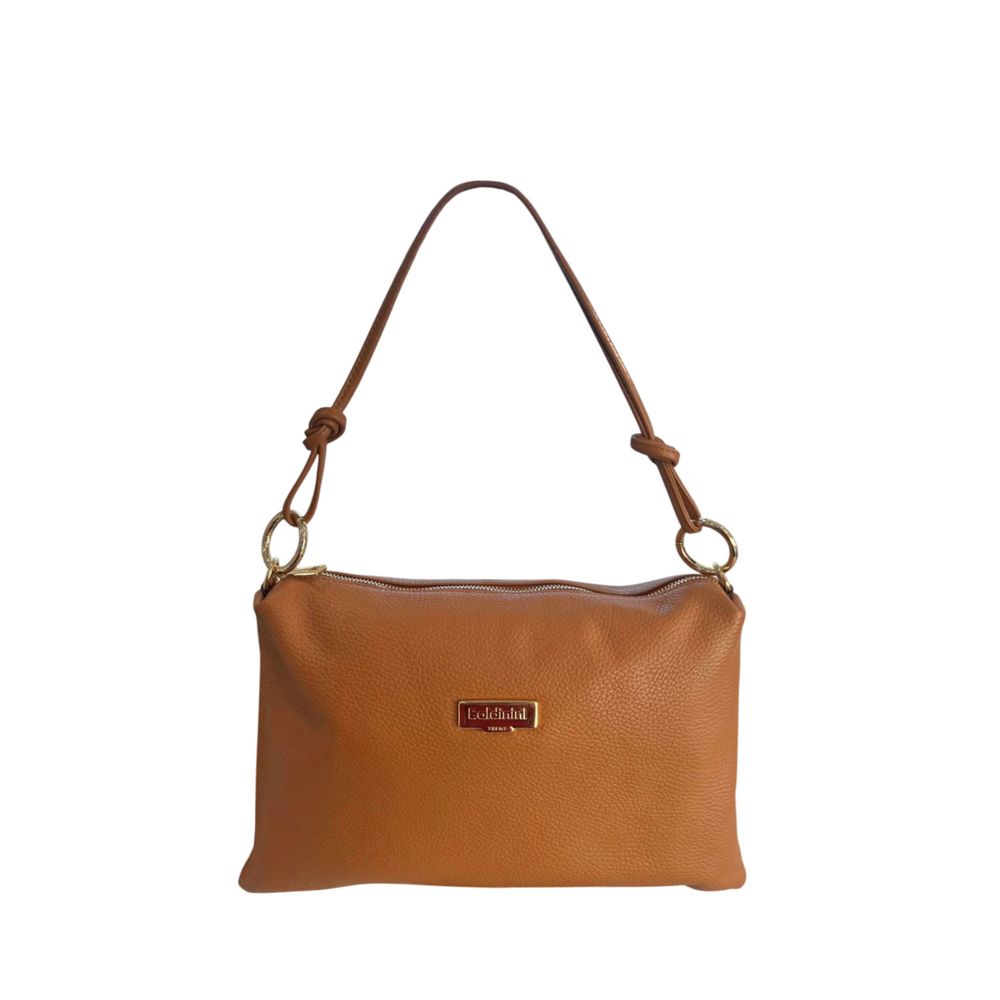 Baldinini Trend Brown Cowhide Clutch Bag
