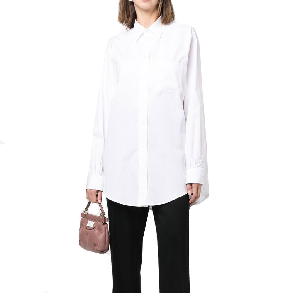 Maison Margiela White Cotton Dress Shirt