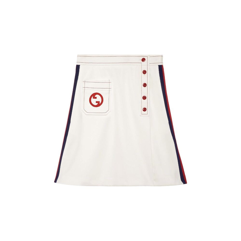 Gucci White Polyester Skirt