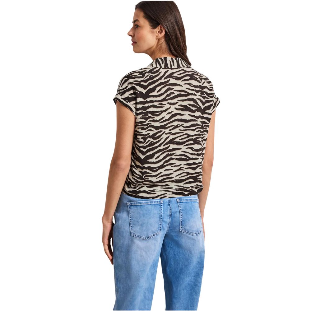 Street One Brown Viscose Shortsleeve Shirt