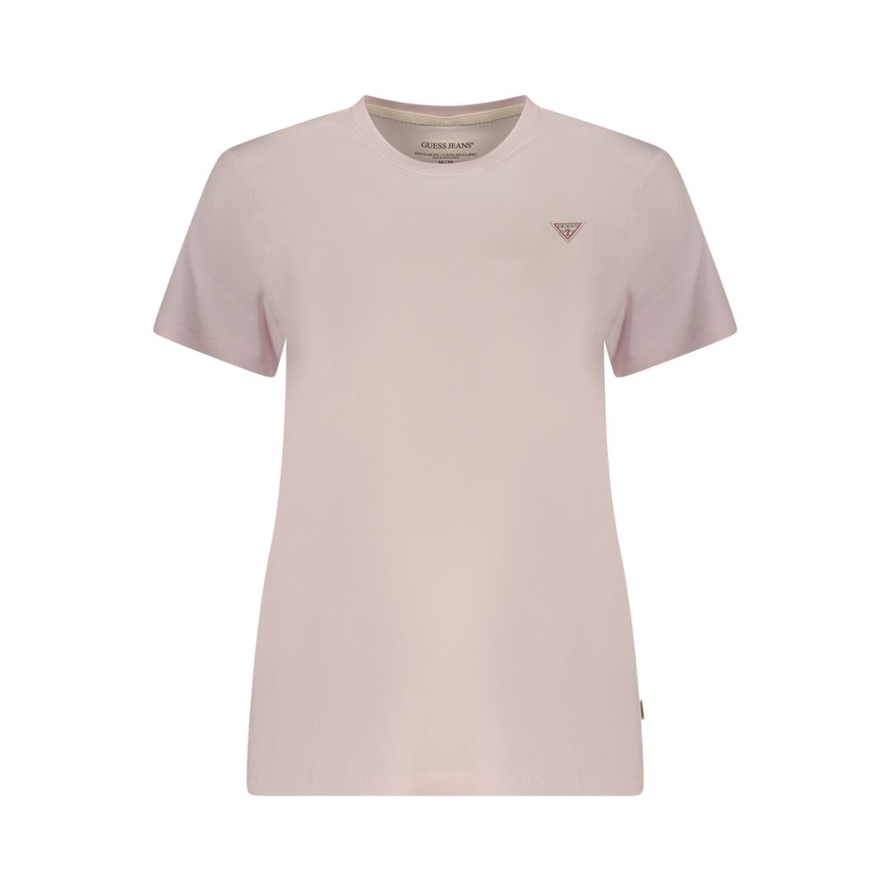 Guess Jeans Pink Cotton T-Shirt