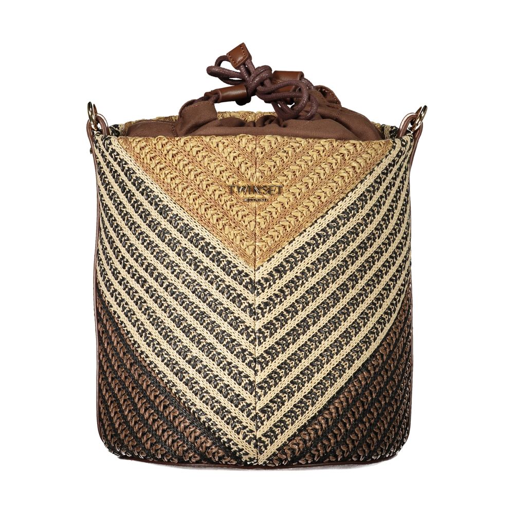 Twinset Brown Polyester Women's Bag with Adjustable Strap