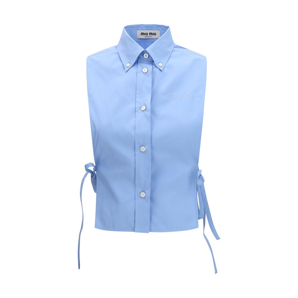 Miu Miu Blue Cotton Shirt