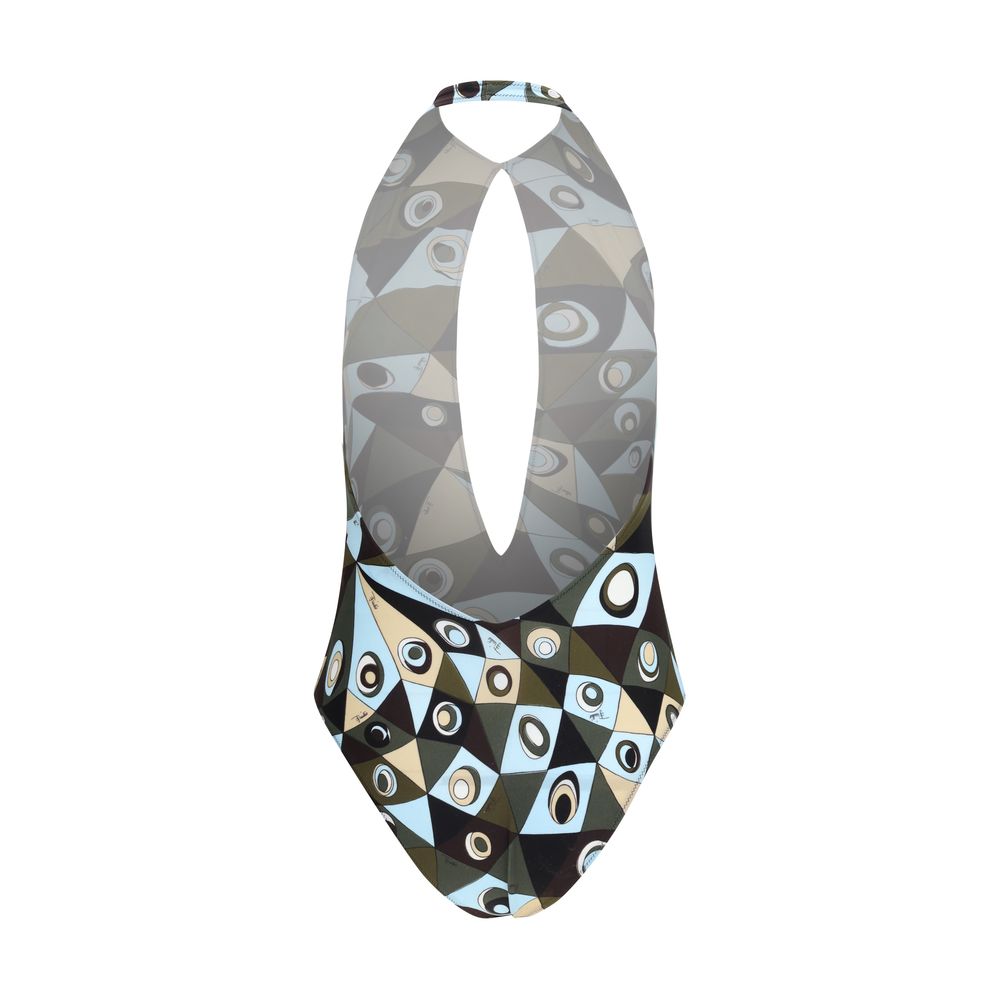 Emilio Pucci Bicolor Polyamide One-Piece Swimsuit