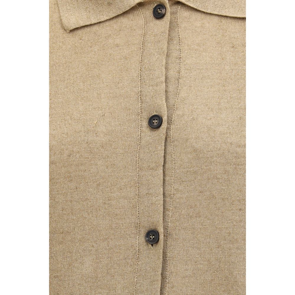 'S Max Mara Beige Linen Cardigan