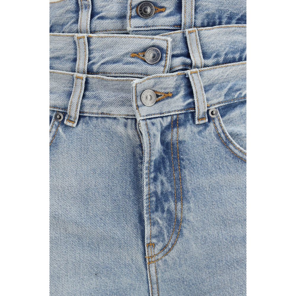 Fiorucci Blue Cotton Flared Jeans