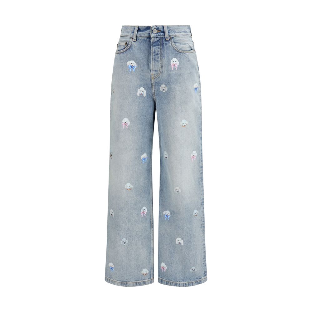 Fiorucci Blue Cotton Relaxed Fit Jeans