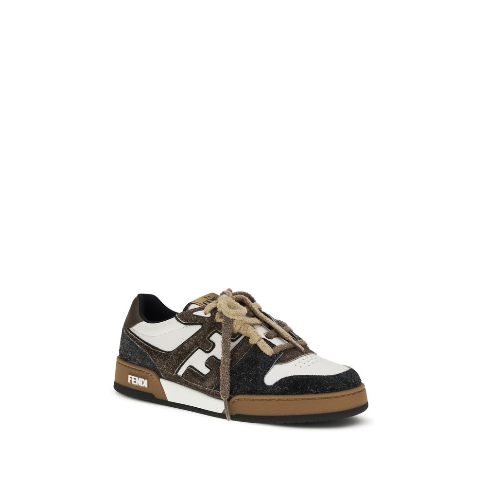 Fendi Multicolor Calf Leather Bos Taurus Low Top Sneakers