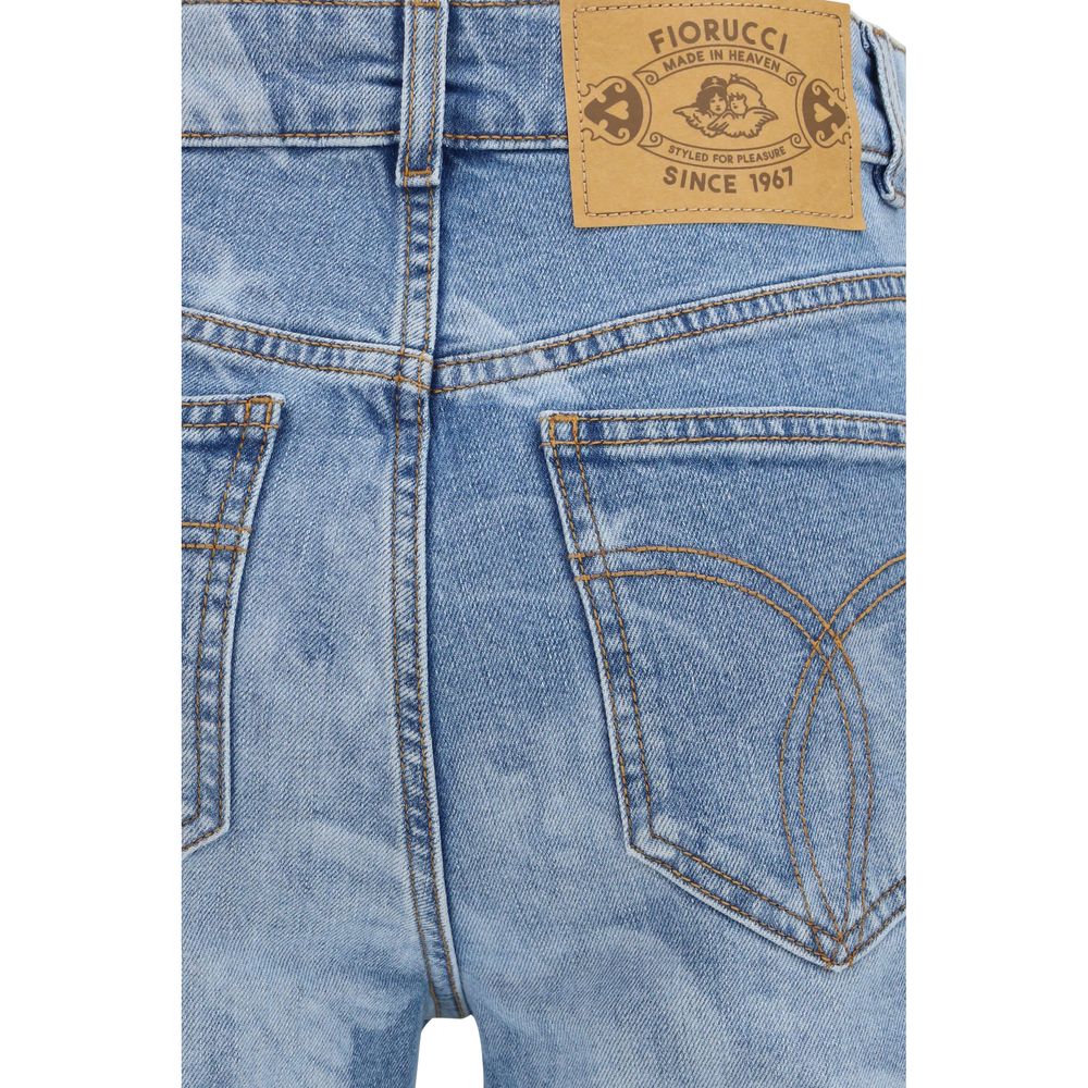 Fiorucci Blue Cotton Flared Jeans