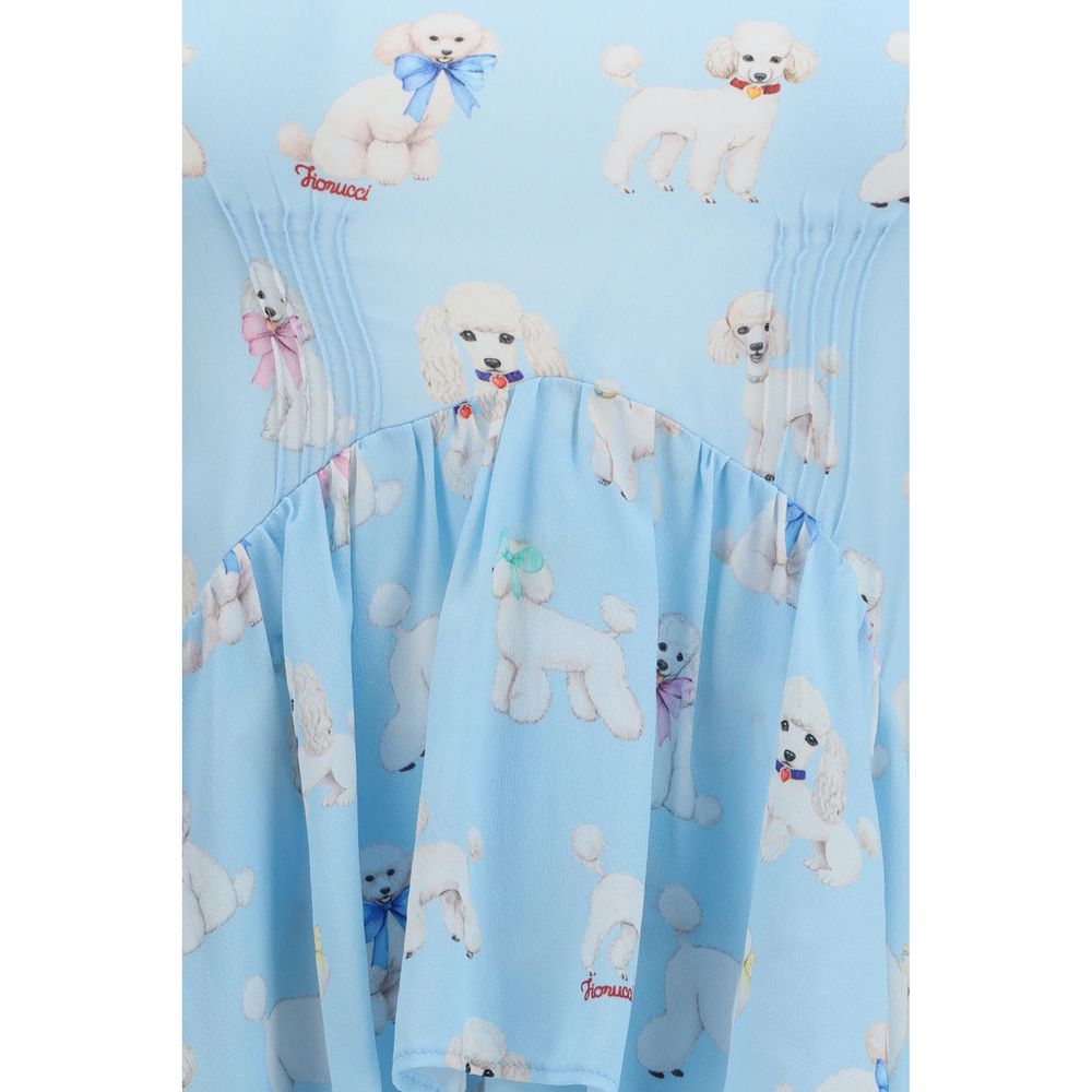 Fiorucci Blue Viscose Long Dress