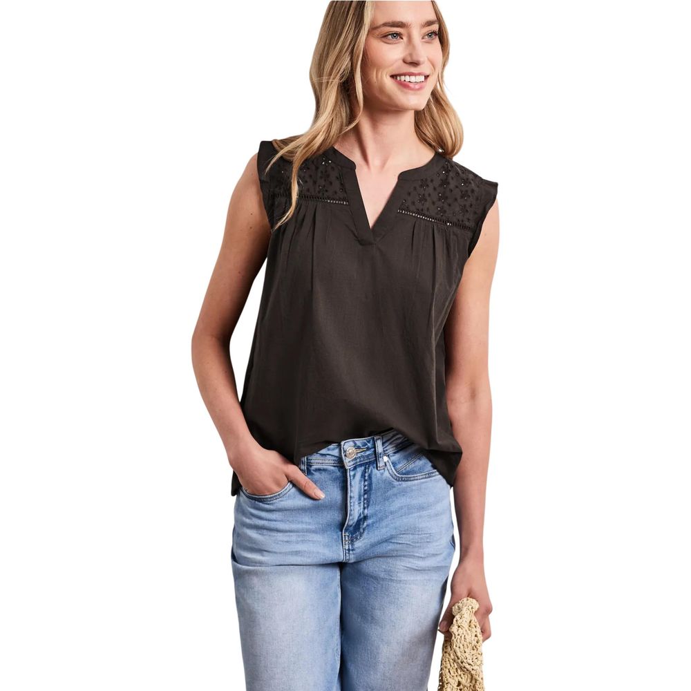 Street One Brown Cotton Blouse