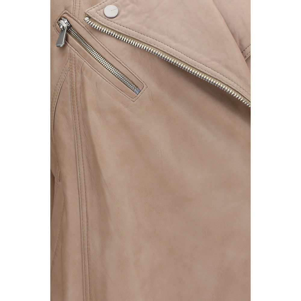 PINKO Beige Leather Jacket