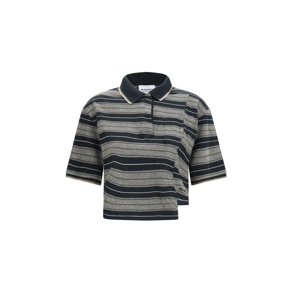 Marant Etoile Black Cotton Polo Shirt