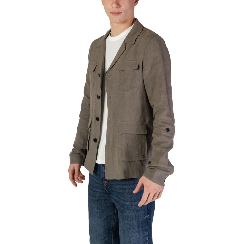 In My Hood Green Linen Blazer