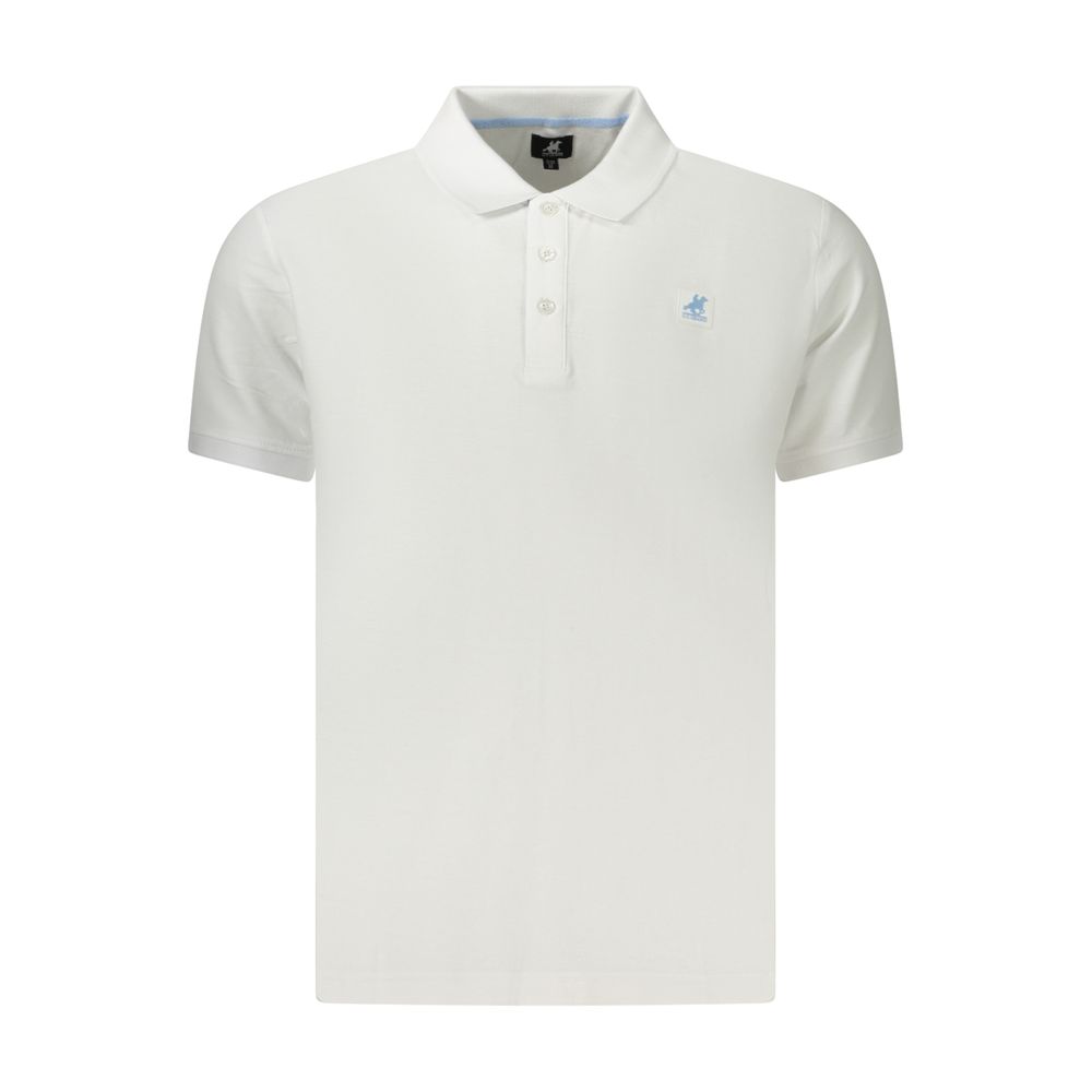 U.S. Grand White Cotton Men's Polo Shirt