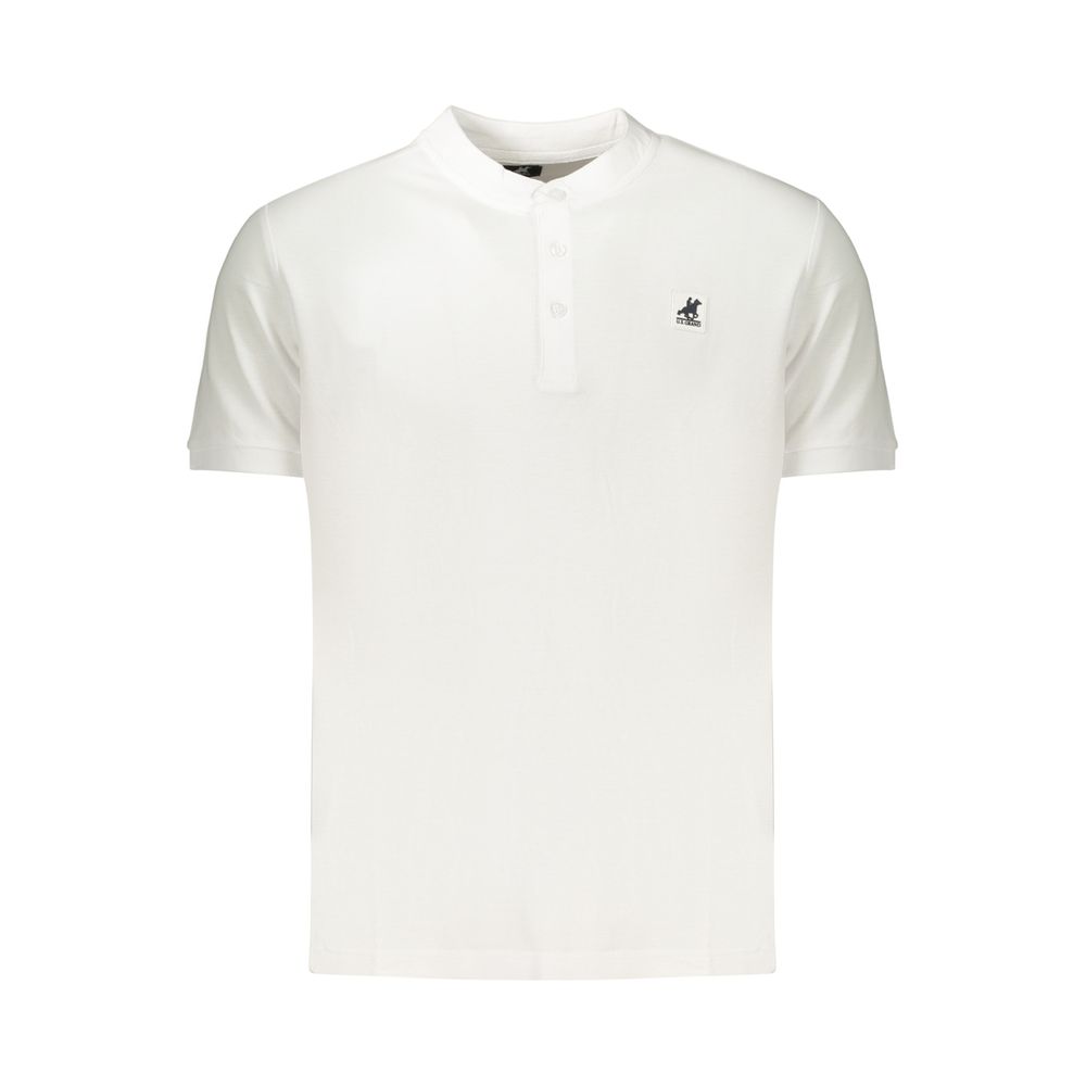 U.S. Grand White Cotton Men's Polo Shirt