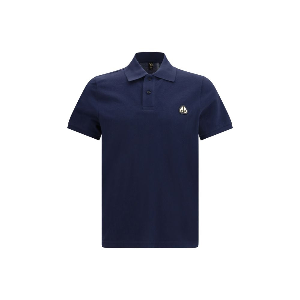 Moose Knuckles Blue Cotton Polo Shirt