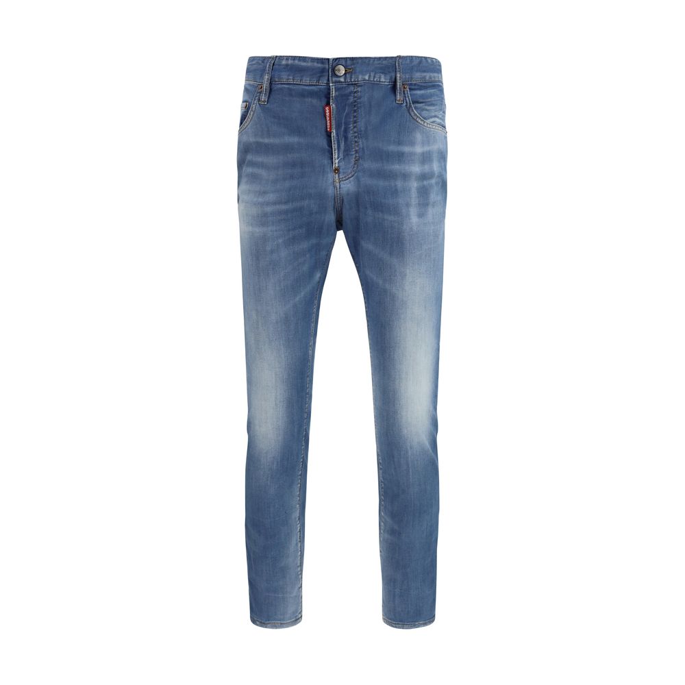 بنطلون جينز قطني أزرق من Dsquared²