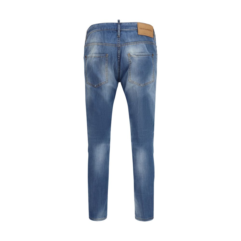 بنطلون جينز قطني أزرق من Dsquared²