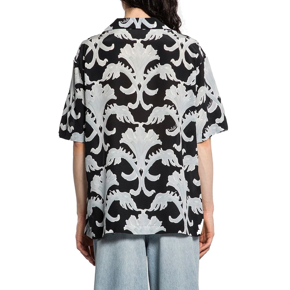 Valentino Garavani Black Silk Pattern Shirt