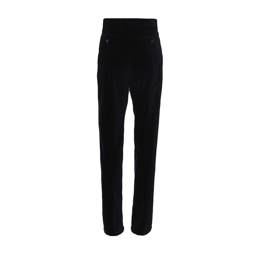 Dolce & Gabbana Black Cotton Casual Pants