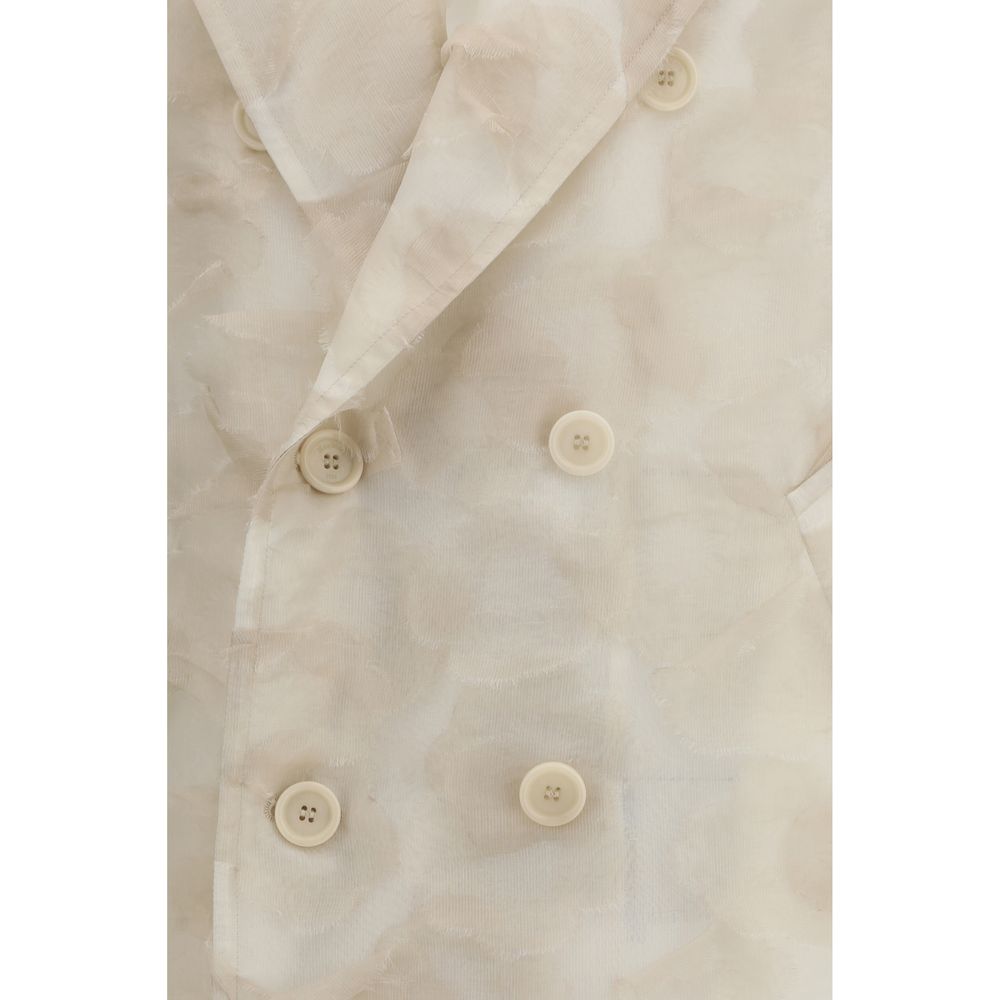 Max Mara Beige Silk Coat