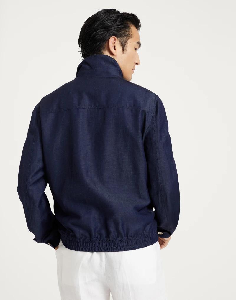 Brunello Cucinelli Blue Wool Bomber