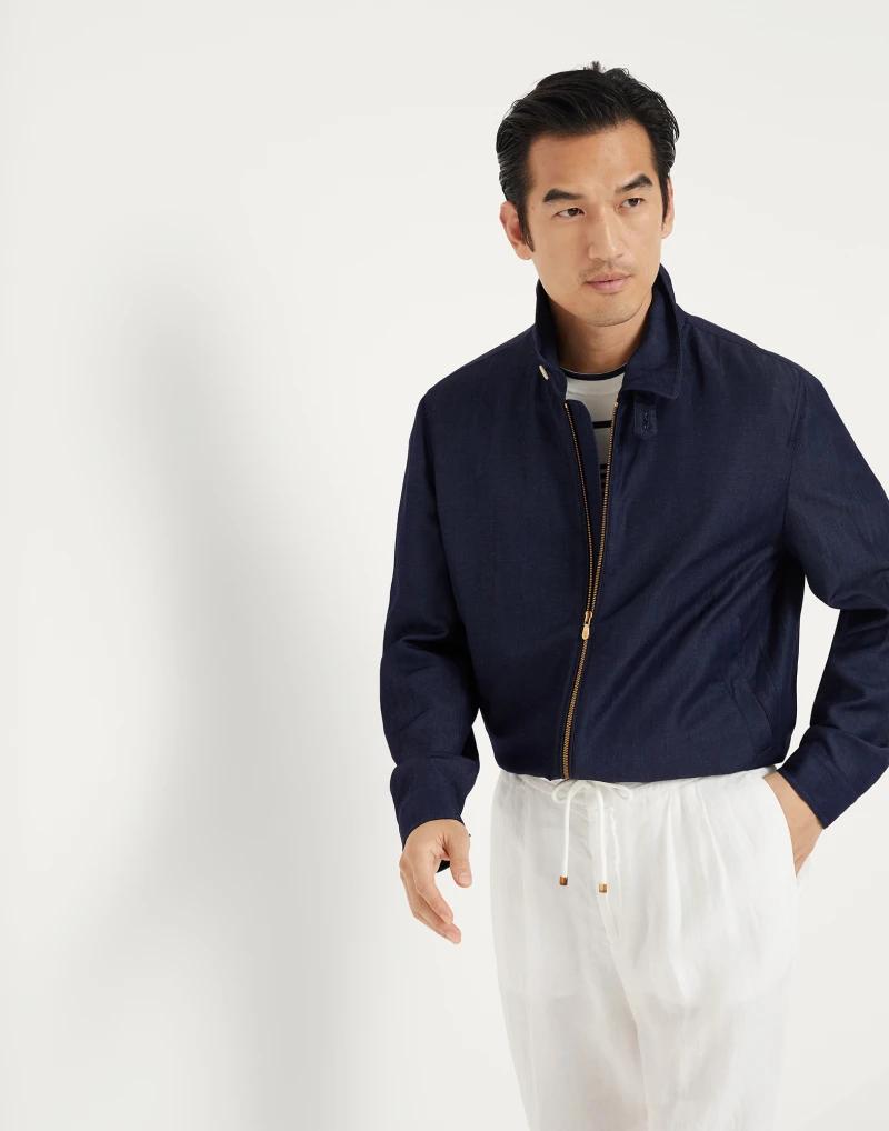 Brunello Cucinelli Blue Wool Bomber