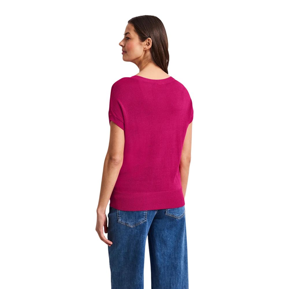 Street One Pink Viscose Sleeveles Sweater